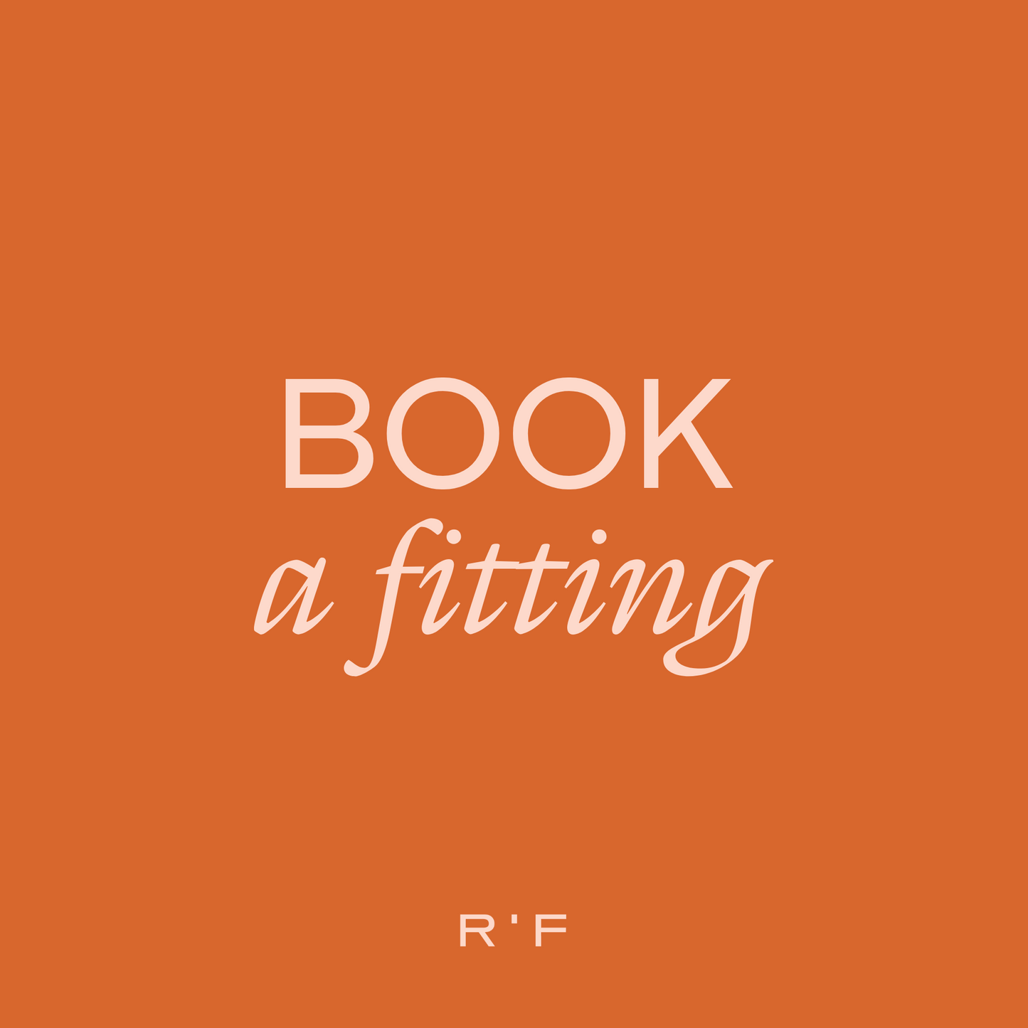 Book a fitting
