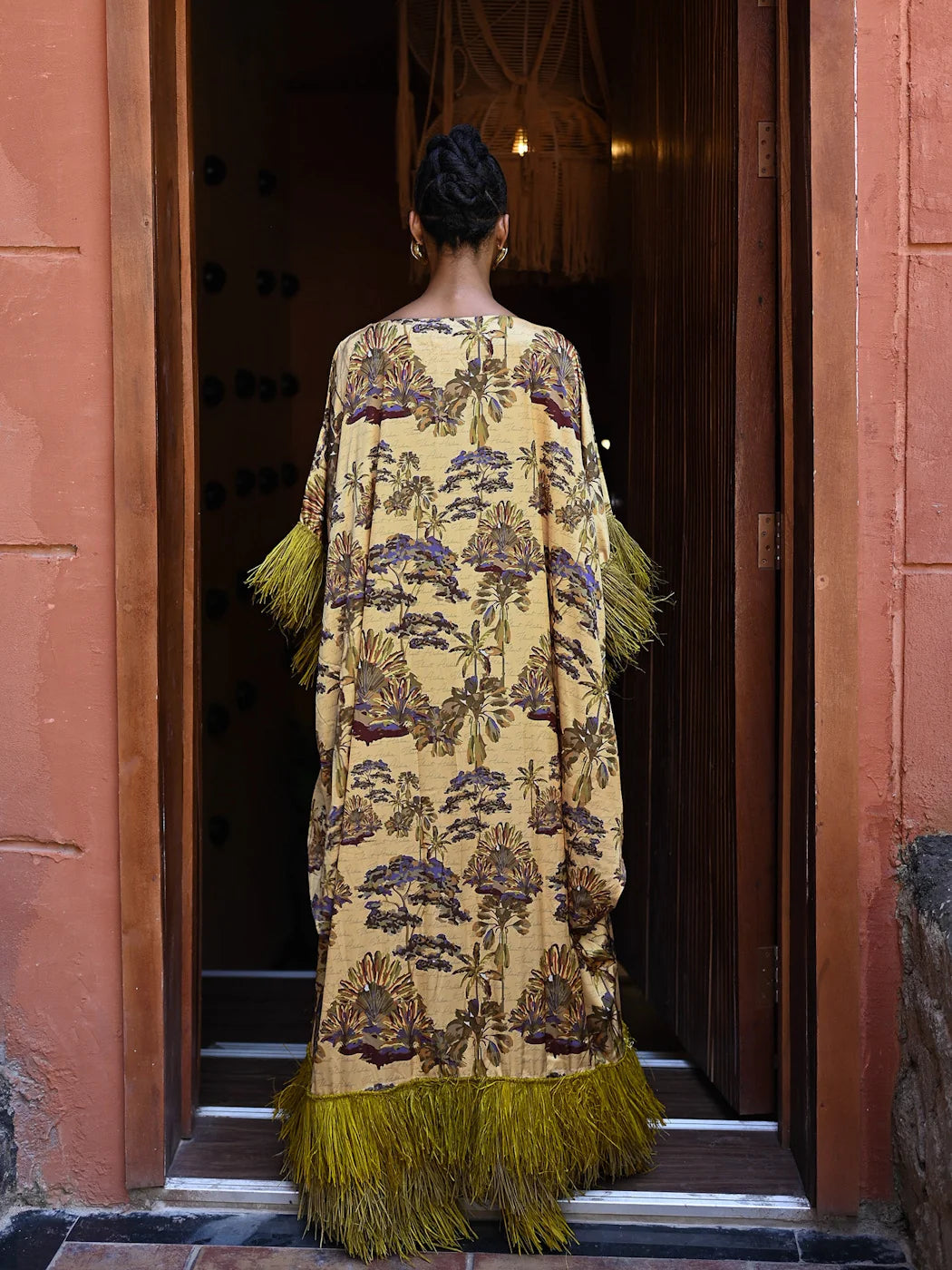 Abeni Raffia Dress - Mustard