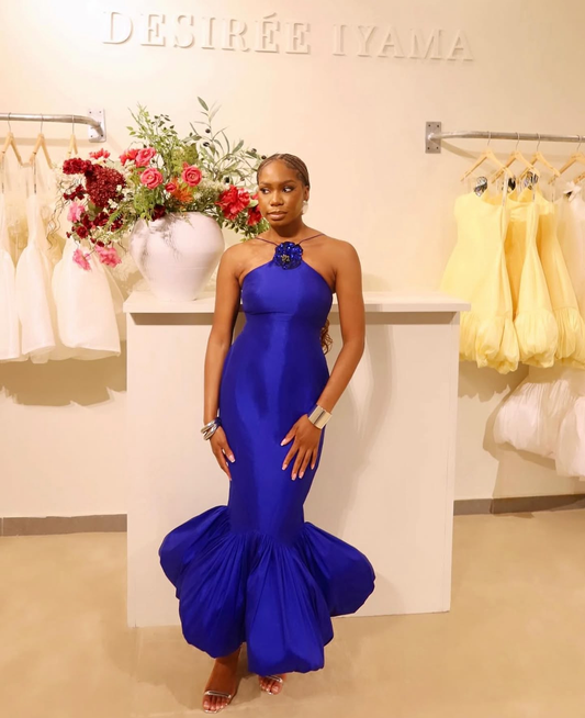 Calina Midi Dress - Cobalt