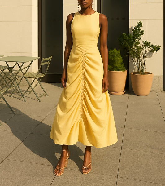Valencia Midi Dress - Butter