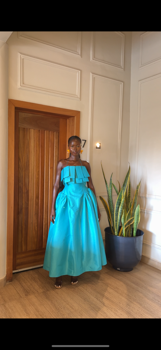 Makarios Midi Dress - Blue