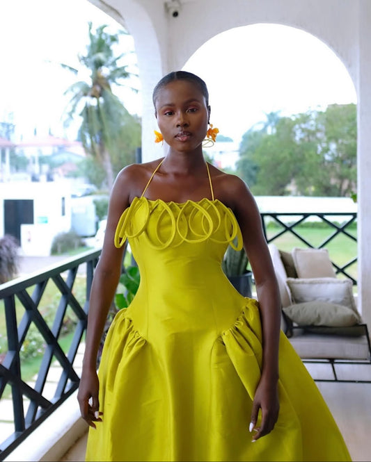 Meraki Midi Dress - Citrus