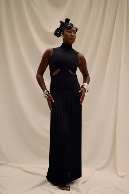 pleated dresses south africa Asymmetrical pleated dress